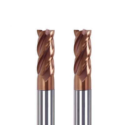 China CNC Machining Milling Solid Carbide Flat End Mills Cutter Four Flutes End Mill for sale