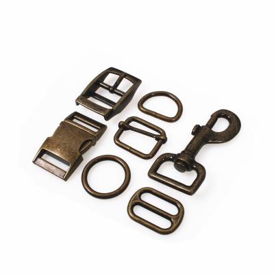 China Durable Pet Collar Hardware Sets Strong Tension Metal Quickl Release Swivel Adjustable Buckles Wholesale for sale