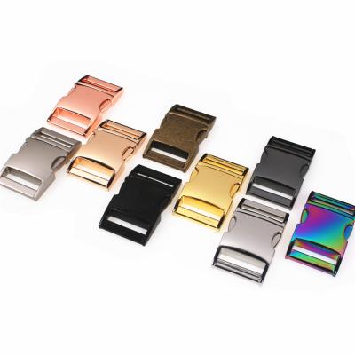 China Wholesale Viable Durable Dog Buckle Metal Hardware 1inch Side Release Buckle For Making Pet Collar for sale