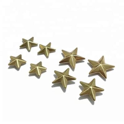 China Eco - Friendly Zinc Metal Gold Color Star Rivet Decoration Studs For Leather Handbag for sale