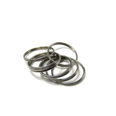 China Eco-friendly Metal Split Key Chain Round Round Flat Ring, Metal Key Ring, Custom Metal Stainless Steel Keyring Slot Ring 20mm for sale