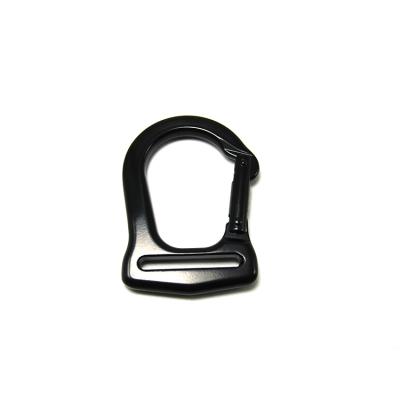 China Hot Sale Eco-friendly D Shape Aluminum Hammock Climbing Carabiner Mountaineering Loop For Suspension Trainer for sale