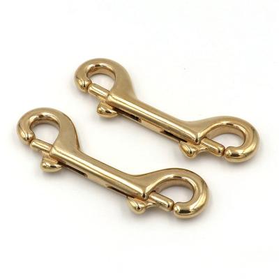 China Eco - Friendly High Grade Brass Headed Double End Dog Hook Double Bolt Snap Hook for sale