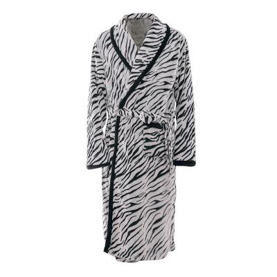 China Long Full Length Dalmatian Bathrobe Comfortably Fleece Bathrobe Women Robe Coral Fleece Stain Soft Bathrobe Pattern QUICK DRY for sale