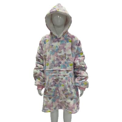 China New portable outdoor hooded hooded lazy blanket children hoodie cover TV sweatshirt for sale