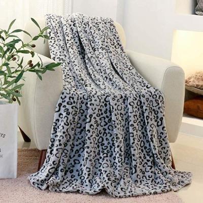 China Flannel Fleece Blanket Microfiber Print Super Soft Minky Plush PASSIONATE Throw Minky Blanket Leopard Print Fleece Blanket for sale