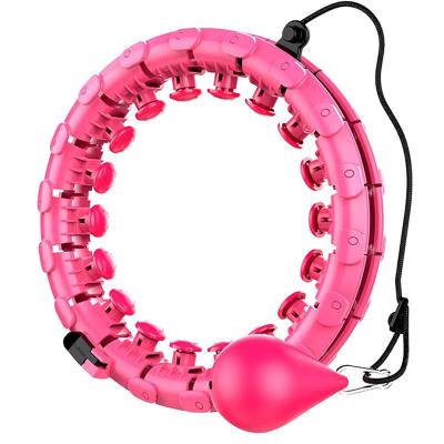 China Portable 24 Knots Polynesian Dance Smart Circles Weighted Fitness Ring Hoop For Adults Weight Loss Exercise for sale