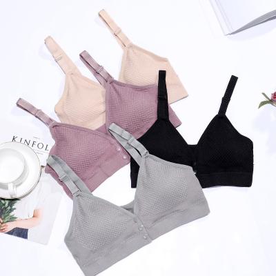 China Seamless Women's Underwear Breastfeeding Removable Bra Filling Care Maternity Bra Adjustable Straps Radio Shield Underwear for sale