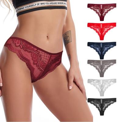 China Women's Breathable Underwear Bikini Lace Underwear Half Back Cover Panties Invisible Seamless Women for sale