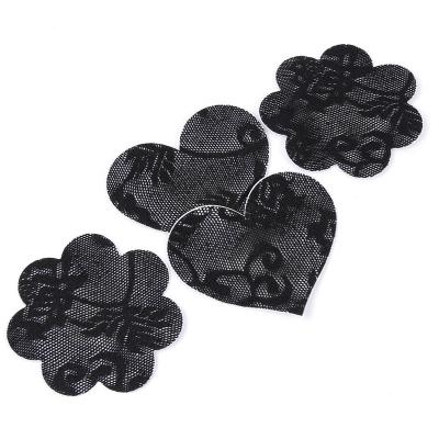 China Polyester Breathable Breast Petals Underwear Lace Nipple Cover Disposable Suggest Accessories Bra Pad Breast Stickers for sale