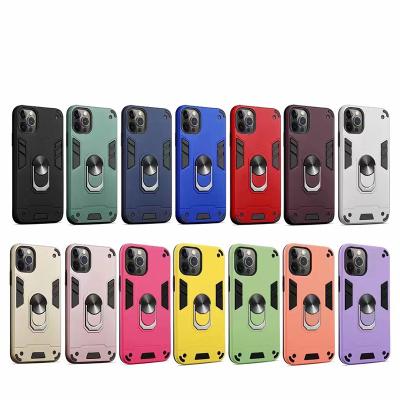 China Shockproof Phone Case For SAMSUNG A12 Armor Case With Car Kickstand 360 Magnetic Finger Ring Hard Cover for sale