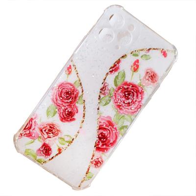 China Liquid Mobile Nice Flowers Cover Glue Drop Case Anti-fall Silicone Shock Proof Aesthetic Phone Bag For Samsung A12 for sale