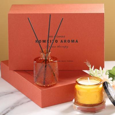 Κίνα Home Decoration Luxury Reed Diffuser Aroma Scented Candles Gift Set προς πώληση