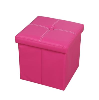 China stool home & China Ottoman High Quality Faux Leather Storage Stool Size 30*30*30 Folding Storage Stool for sale