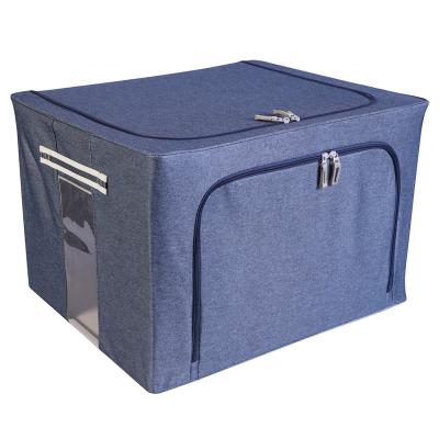 China Modern storage box and folding fabric storage box load large and heavy fabrics living box for sale