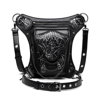 China Fashion Fanny Pack Steampunk Vintage Leather Tote Handbag Cross Body Pockets Clip Waist Bags for sale