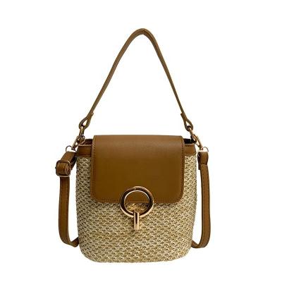 China New Messenger Tassel Bag Ladies Straw Woven Handbag - Shopping Fashion Beach One-Shoulder Straw Woven Bag Woven Chain Ladies Straw Woven Handbag for sale