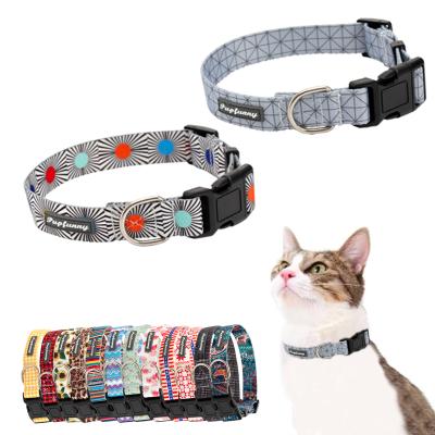 China Factory stocked direct sale can be customized and can be freely matched with color pet collars cat collars 2 step set for sale