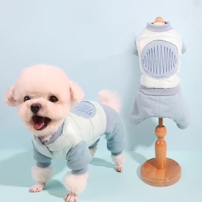 China Wholesale Autumn Winter Pet Dog Pure Cotton Stocked Thicken Warm Down Coat With Four Legs for sale