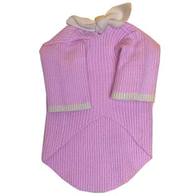 China Wholesale Stocked Cute Cat Thicken Warm Sweater Autumn/Winter Pet Cat Bowknot Knitted Sweater for sale