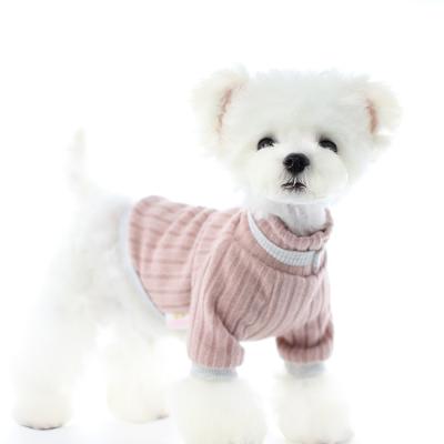 China Wholesale Stocked Autumn Winter Pet Dog Pure Cotton Knitting Collar Sweater Top for sale