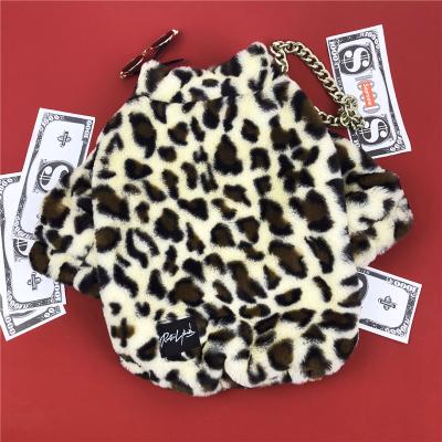 China Wholesale Stocked Autumn/Spring Leopard Print Dog Coats Fashion Dog Thicken Warm Fur Coat for sale