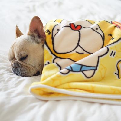 China Wholesale Dismountable Flannel Fleece Deep Sleep Blanket Pet Factory Blanket Thick Warm Puppy Blanket for sale