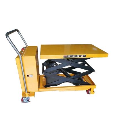 China Factory 500kg battery power mobile electric scissor lift cart with cheap price for sale