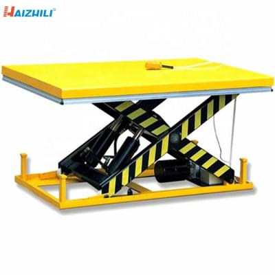 China Hotels 1000KG 1500MM Hydraulic Scissor Lift Stationary Single Platform Table Lifter for sale