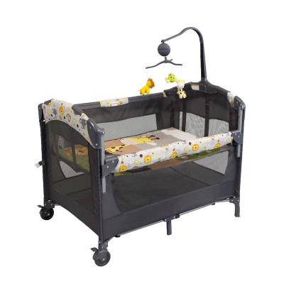 China Modern Bedroom Furniture Multifunctional Baby Crib Bed, 2019 New Baby Product Bed Side Baby Crib Bed for sale