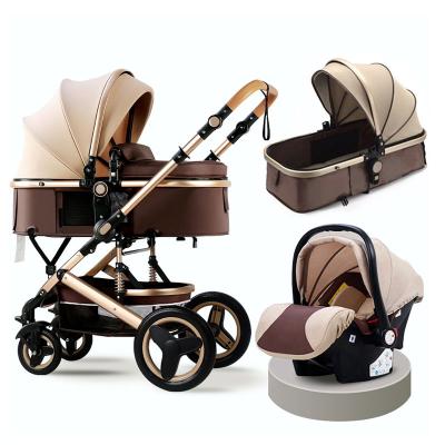 China Best Selling Luxury Foldable Strollers 3 in 1 Baby Carriage, Product Leather 3 in 1 Baby Stroller / for sale