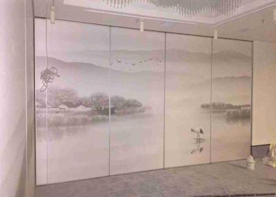 China Acoustic Sliding Partition Wall , Movable Partition Wall Mural Graphic Finished for sale