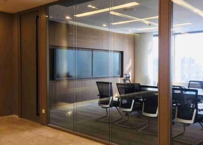 China Tempered Demountable Glass Partitions Non Loadbearing Stain Anodized for sale