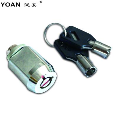 China Best Protection 17.5mm Zinc Alloy Brass Cabinet Tubular Key 7pin Cam Lock for sale