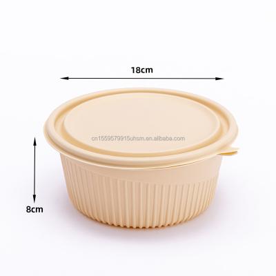 China Disposable Biodegradable Food Bowl Disposable Biodegradable Food Bowl 1000ML Cornstarch B Round Bowl 1000ML B for sale