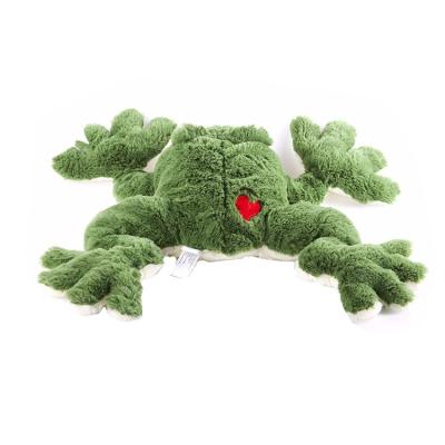 China Wholesale Cute Stuffed Plush Toys Green Frog Cute Fun Animals Plush Toys Children PV Like Dolls for sale