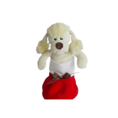 China 2021 Christmas Home Decoration Plush Dog Toy Christmas Ornament High Quality Hot Selling Toy New for sale