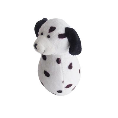 China Ratchet Cute Black and White Toy Loved By Children Toy Plush Custom Stuffed Puppy Stuffed Animal for sale