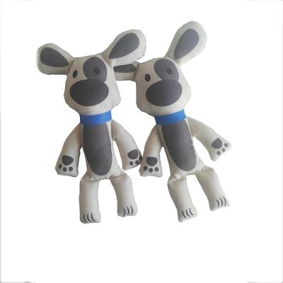 China Cute Fun Custom High Quality Soft And Cozy Cuddly White Puppy Stuffed Squeaky Bone Stuffed Oxford Dog Toys for sale