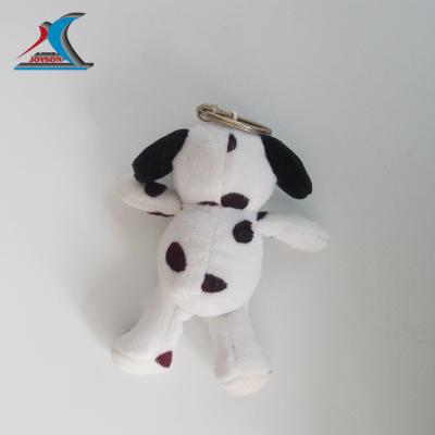 China Custom Plush Toy Soft Toy Maker Sells Black And White Cute Puppy Dangling Toy Key Chain for sale