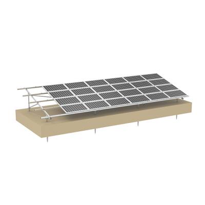 China Commercial Or Industrial Solar Mounting Structures Aluminum Ground Mounting Solar Structure With Ground Screw Base for sale