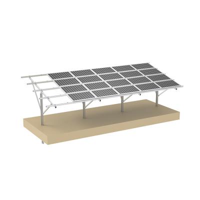 China Commercial Or Industrial Solar Mount Aluminum Structures Ground Mounting Solar Structure With U Pile Base for sale