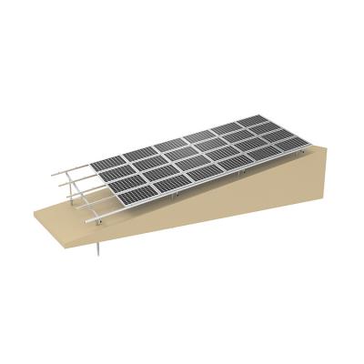 China Commercial Or Industrial Solar Mount Aluminum Structures Ground Mounting Solar Structure With Ground Screw Base for sale