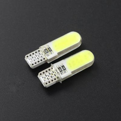 China Car Light W5W 168 Silicone T10 COB 12 Core Width Lamp License Plate Light COB T10 12 Reading Light Core for sale