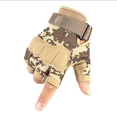 China Hard Half Finger Knuckle Sport/Fingerless Tactical Gloves Army Increasing Hunting Shooting Half Finger Glove Half Finger Knuckle Retraining Tactical Gloves for sale