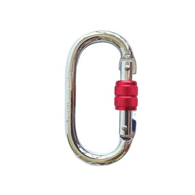 China 25KN Climbing Lock Mountaineering Buckle Seat Belt Climbing Aerial Work Mountain Lightweight Main Outdoor Hook for sale