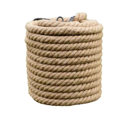 China Ropes Best Seller Durable 3 Strand Jute Yellow Hemp Twisted Rope for sale