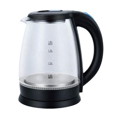 China 360 Boron 1.8L Standard High Rotation Glass Degree Base ROHS Electric Kettle 1800W High Power Quick Boiling Auto Power Off for sale