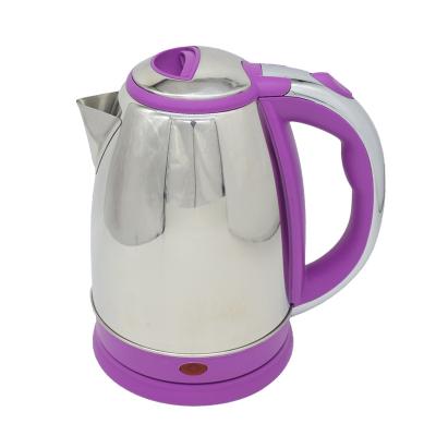 China Color Plastic 360 Degree Rotation Electric Boiling Hot Kettle Low Kitchen Appliances 1.8L Chrome Plated Handle for sale