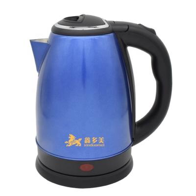 China 360 Degree Base 2L Stainless Steel Electric Kettle Royal Blue 1800W Automatic Rotation Power-Up And Dry Boil Prevention for sale